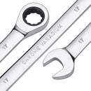 Conjunto de Chave de Catraca 72 Dentes com Soquetes Métricos - 8 Peças